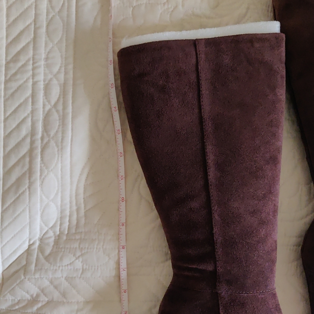 Lucky Brand suede wedge heel boots brown size 7 - Picture 7 of 11